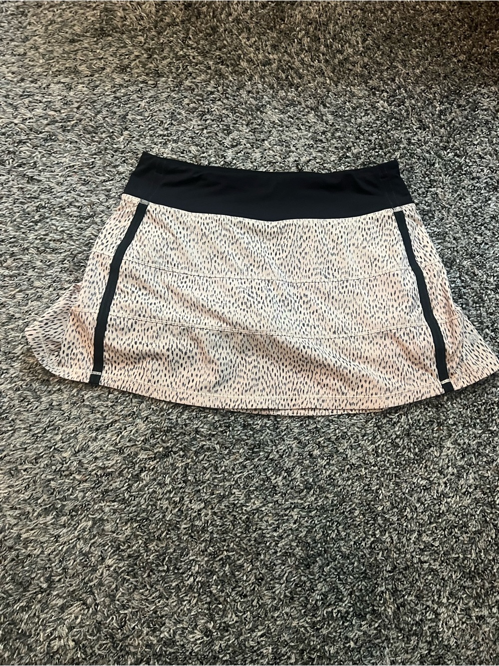lululemon athletica pink and black patterned athletic skirt